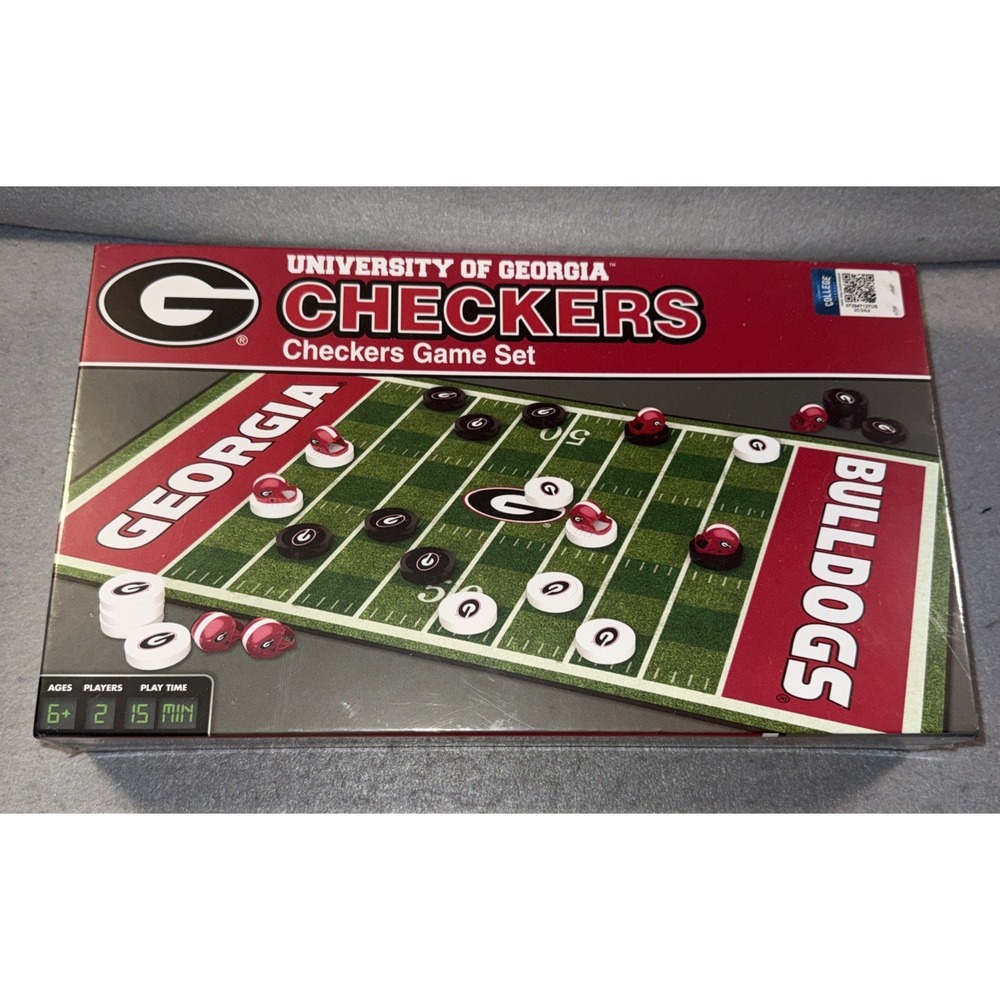 University oif Georgia UGA Bulldogs Checkers Set